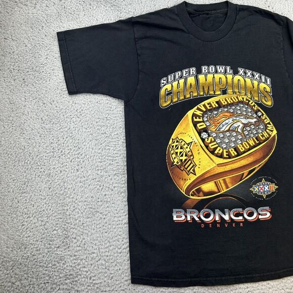 Vintage Pro Player Denver Broncos Super Bowl XXXII Champions 1998 T-Shirt MEDIUM - Picture 2 of 15